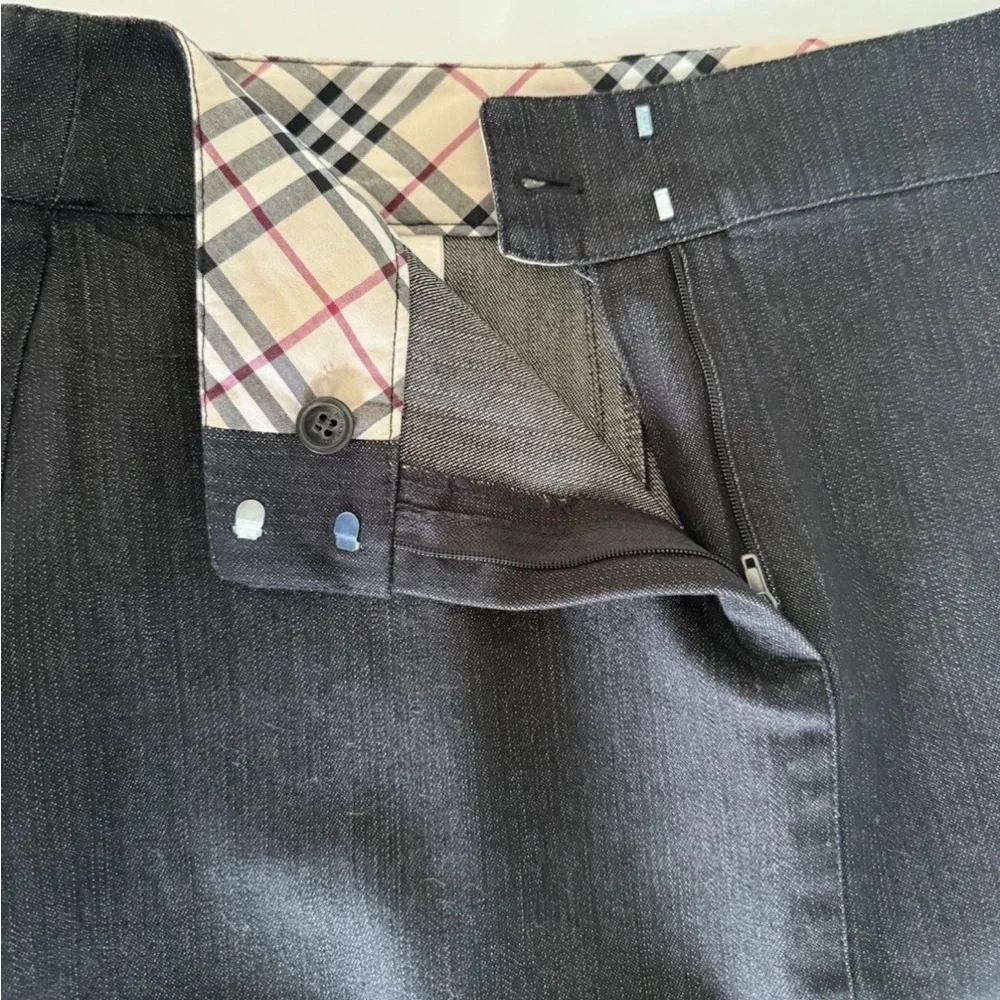 Burberry London Womens Black Pencil Skirt Pockets Zip Front Denim Straight 42 - Picture 14 of 17